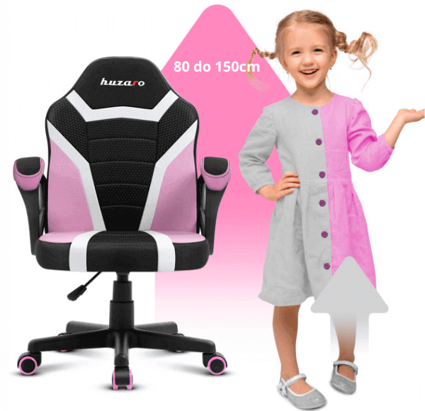 Stolica decija Ranger 1.0 Pink Mesh, Huzaro