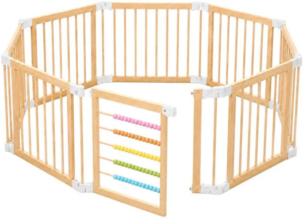 Ogradica za igru drvena 8 panela, Kinder Home