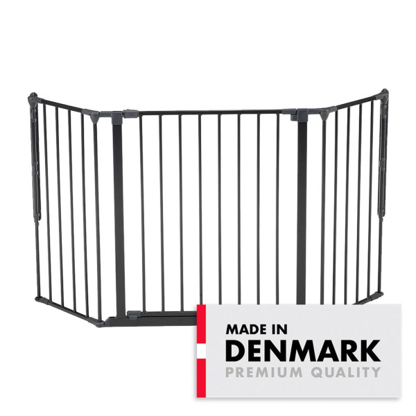 Zastitna ogradica Flex M 90-146cm BabyDan Crna