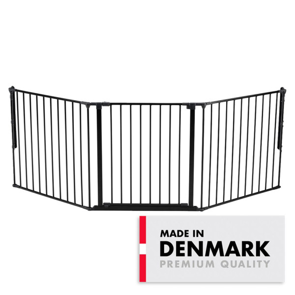 Zastitna ogradica Flex L 90-223cm BabyDan Crna