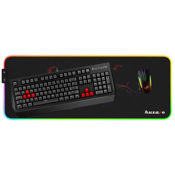 Gaming Podloga za misa i tastaturu XL 2.0, RGB Huzaro