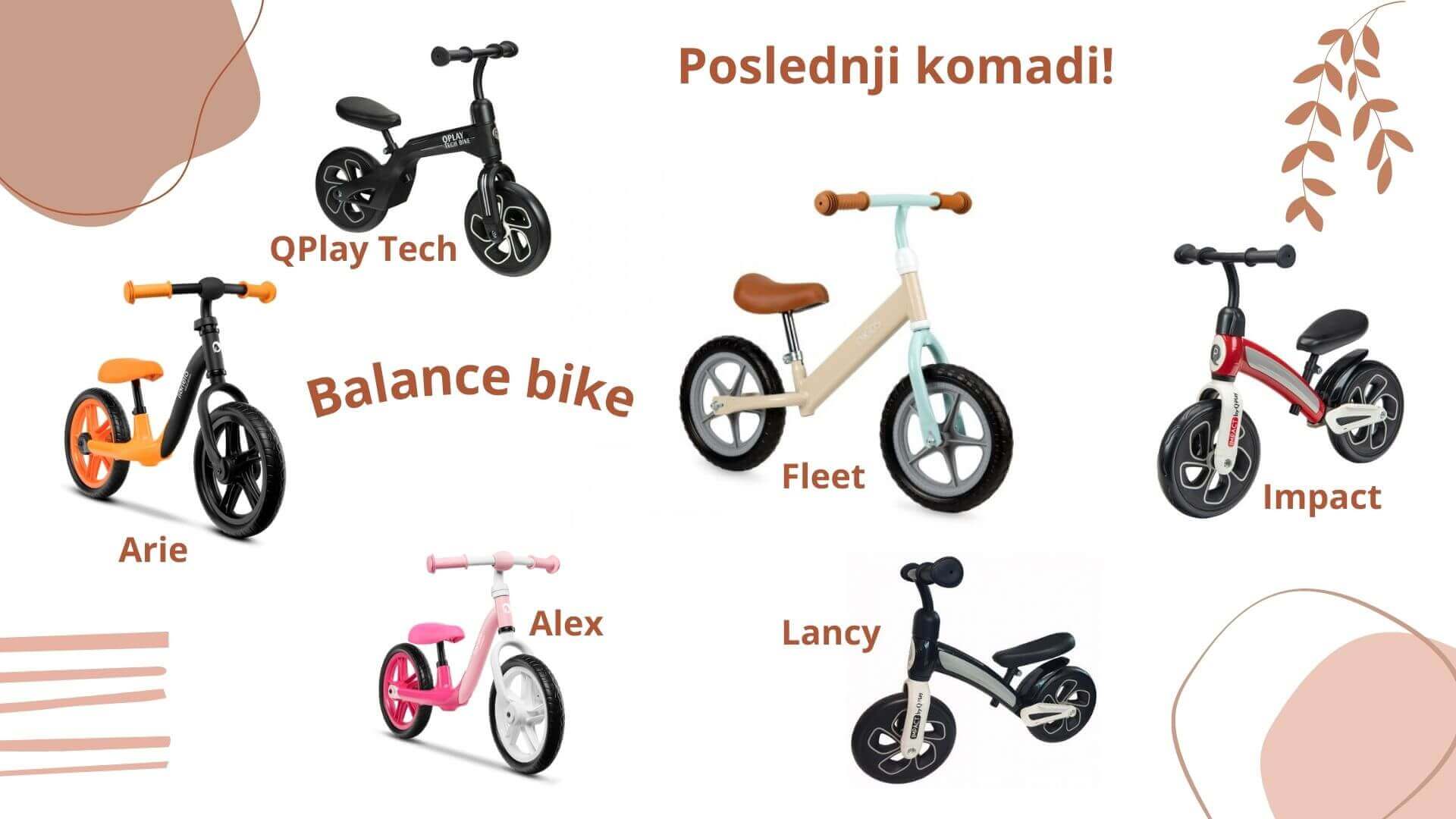 biciklice-bez-pedala, balance-bike, balanseri, fleet, arie, lancy, impact, tech, alex, 